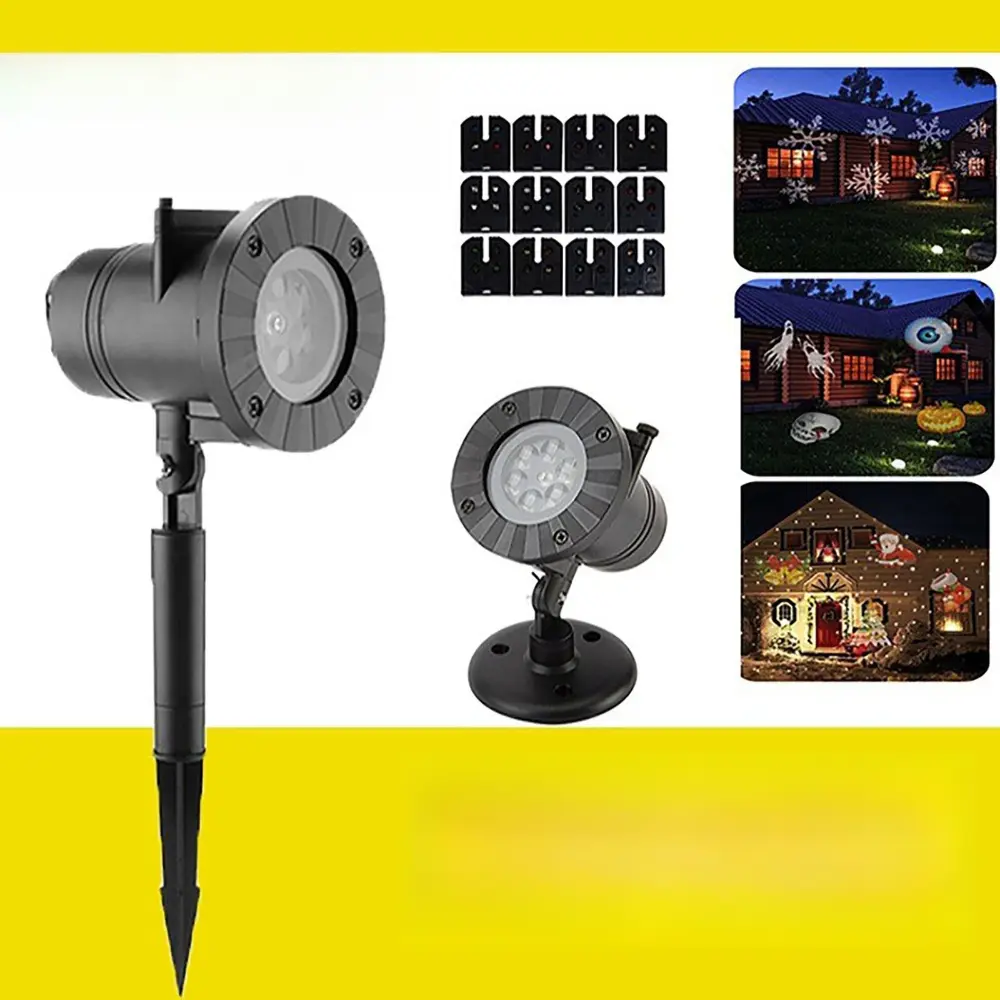 Snowflake Led Stage Projector Light, Christmas Snow Scene Laser Wall Lamp, Creates Romantic Snow Atmosphere, Easy Install Decorative Projection Light, Perfect for Family Party, Wall Ornament, Christmas Festival and Daily Home Gathering Atmosphere Layout