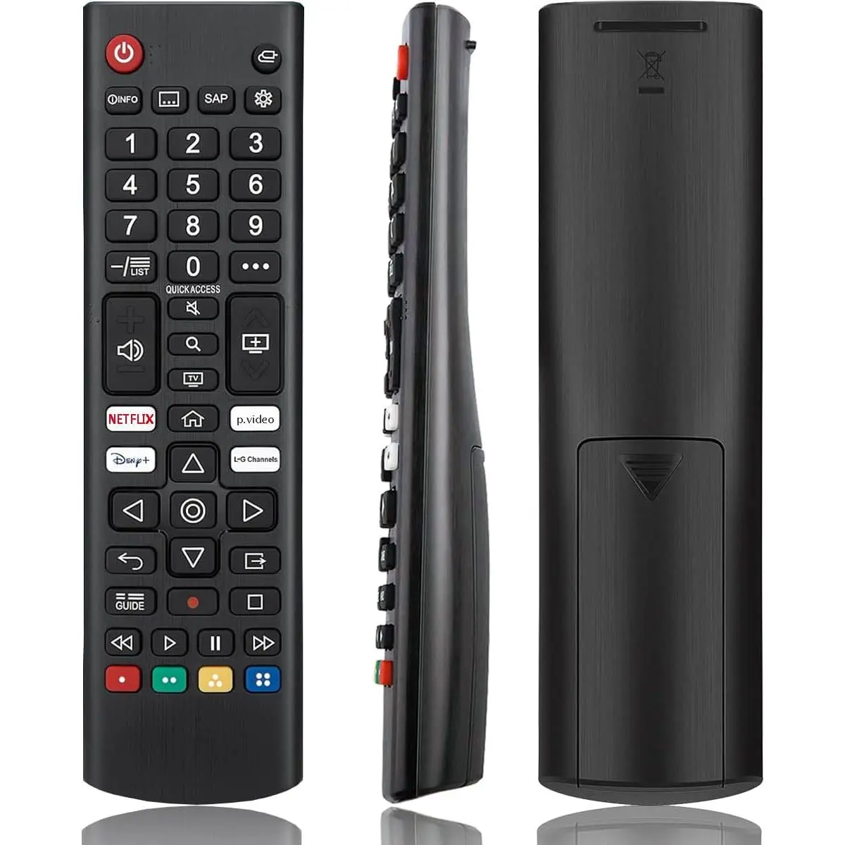 LG Smart TV Replacement Remote Control - Universal Wireless Controller with Batteries, AAA, Keyboard Accessories for LG OLED 3D Thinq LCD LED HDTV, Compatible with AKB75095307, 10m Range, 23.5x4.8x2.4cm