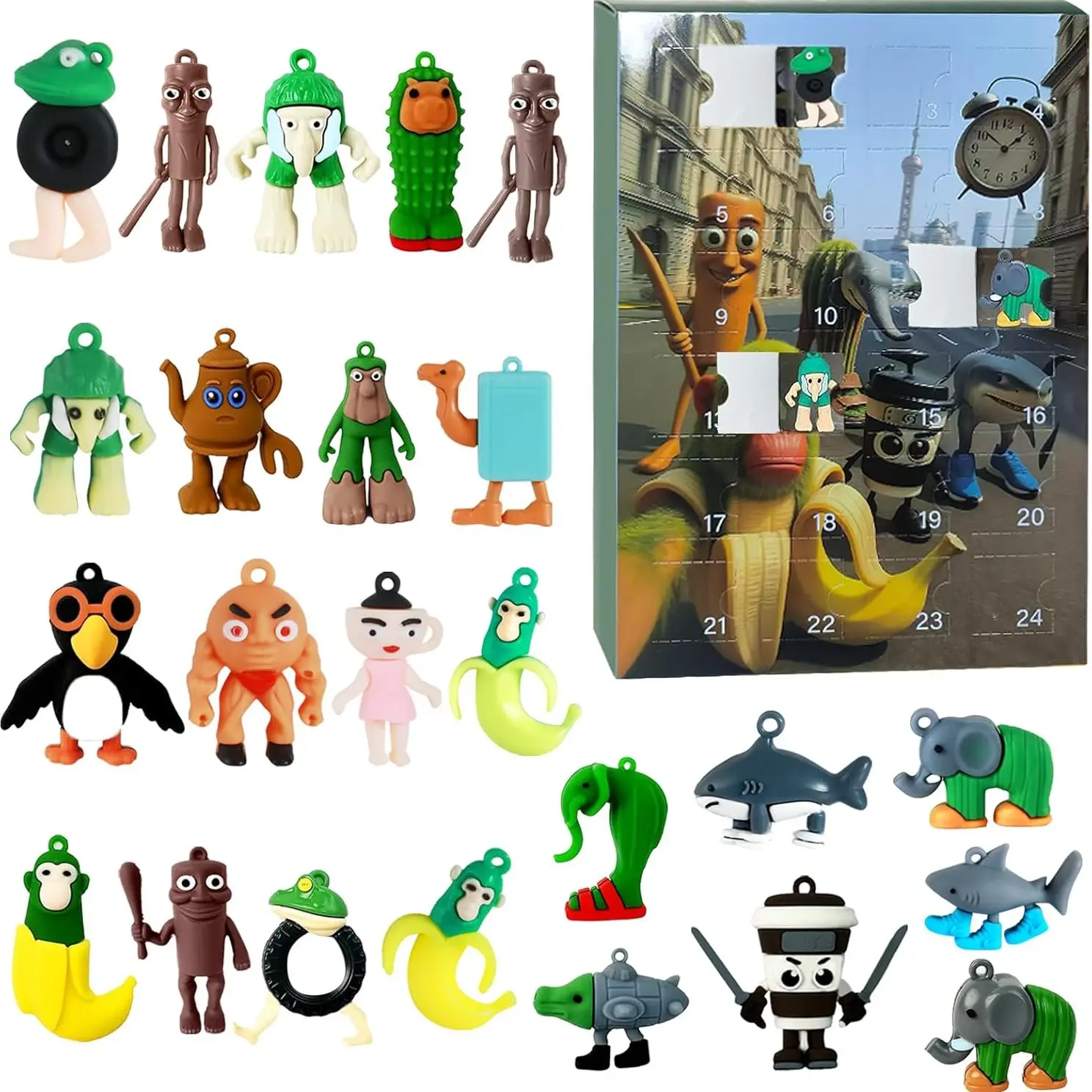 Italian Brainrot Christmas Advent Calendar 2026,24 Day Italian Brainrot Toys Action Figures Playset Countdown Calendar,Halloween Christmas Gift for Kids Teens Girls and Boys