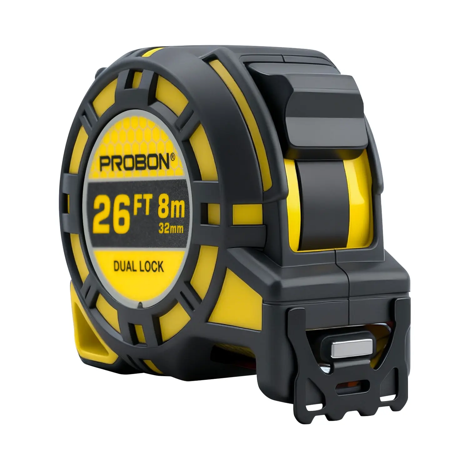 26 Feet 8 Meter Dual-Sided Tape Measure, Measuring Tape, Magnetic Hook, Dual Brake, High Carbon Steel, Shock-Resistant, Ideal for Construction, Woodworking, DIY Projects