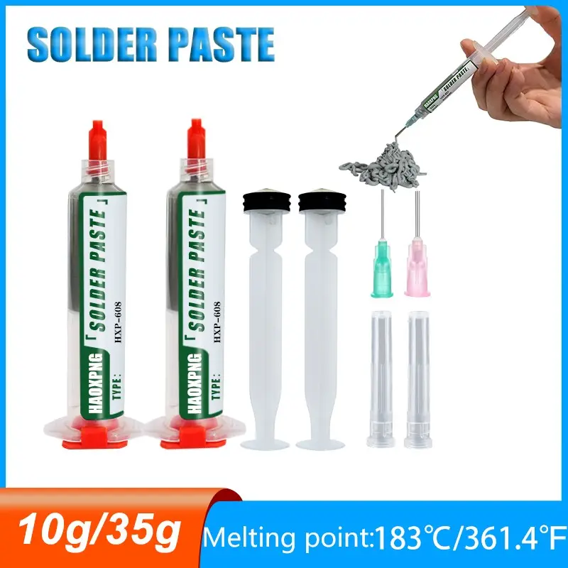 Sn63 Solder Paste for Electronic Components, Smooth and Full Solder Joints, Efficient Welding Process, Ideal for Electronics Assembly