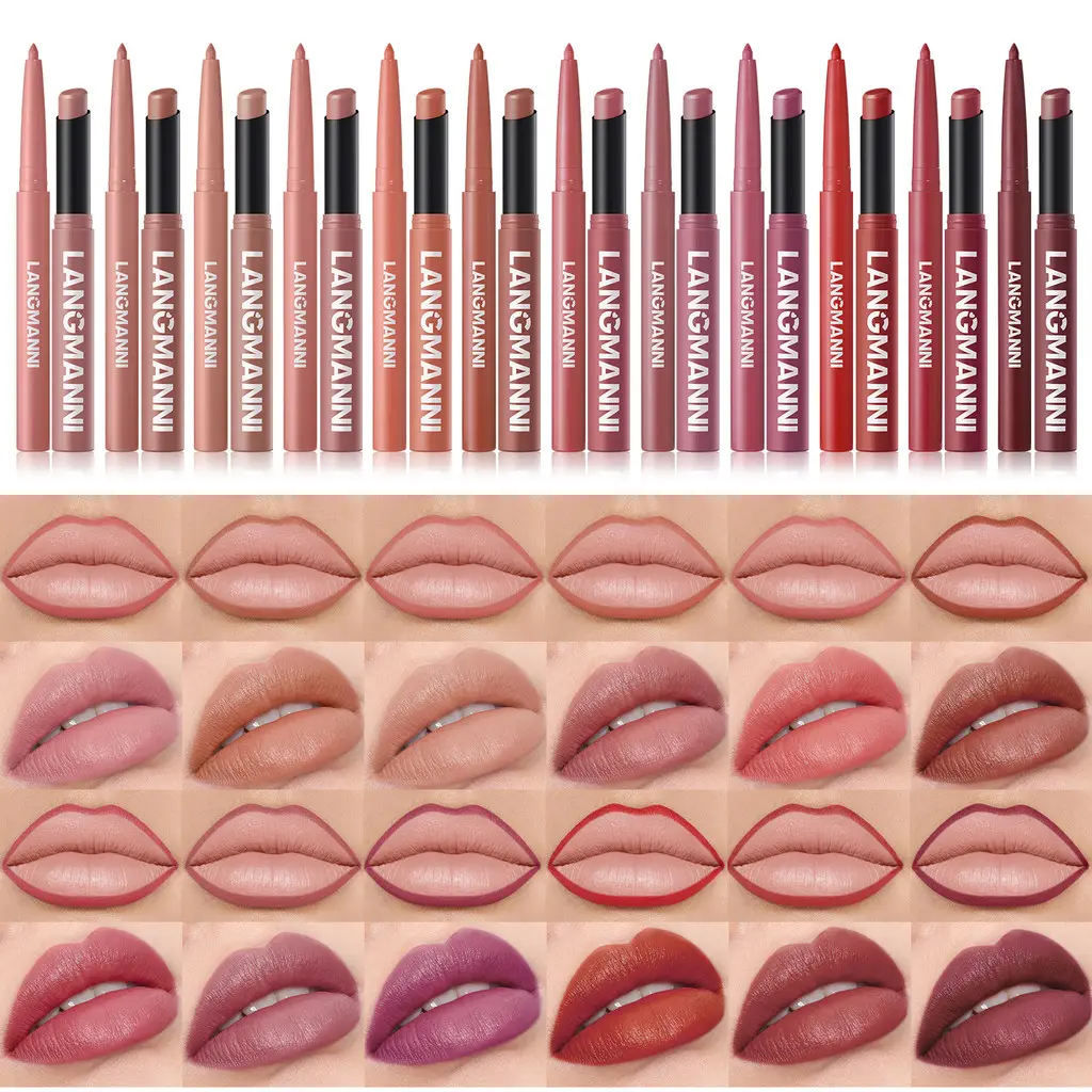 2pcs/set Lip Liner & Lipstick Set, Matte Effect and Moisturizing, Soft and Silky Touch, Create Full Lips, Waterproof Formula, Suitable for All Skin Types