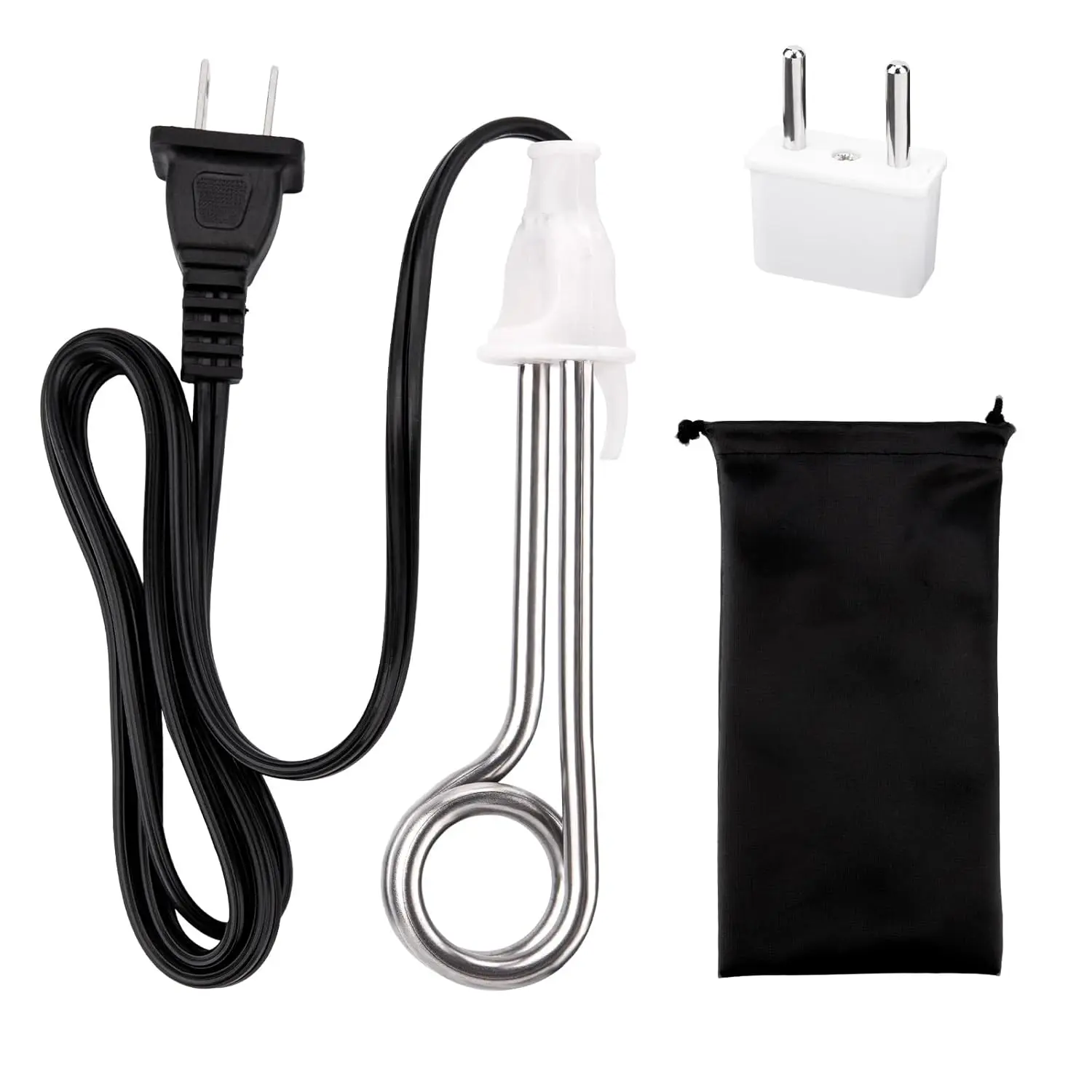 Portable 300W Dual Voltage 120/240V Immersion Water Heater - Tea Immersion Heater Travel Camping Accessories