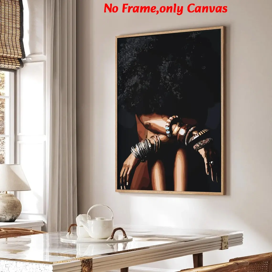 Wall Art Poster, Vintage Girl Print, Tribal Woman Poster, Bedroom Aesthetic, Living Room Decor, Apartment Decoration, Moving Gift, Unframed or Wood Frame