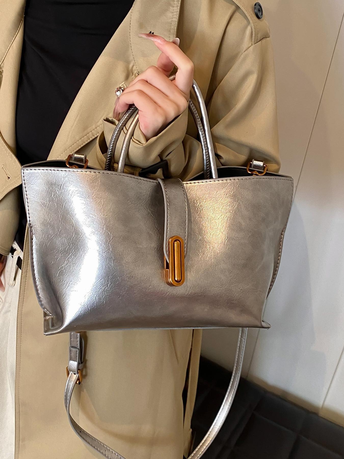 2025 Fall & Winter Women's Elegant Solid-Color Versatile Handbag, Fashionable Crossbody Bag for Daily Use, Casual Trendy High-Quality Daily Commuting Bag, Handbag Shoulder Bag