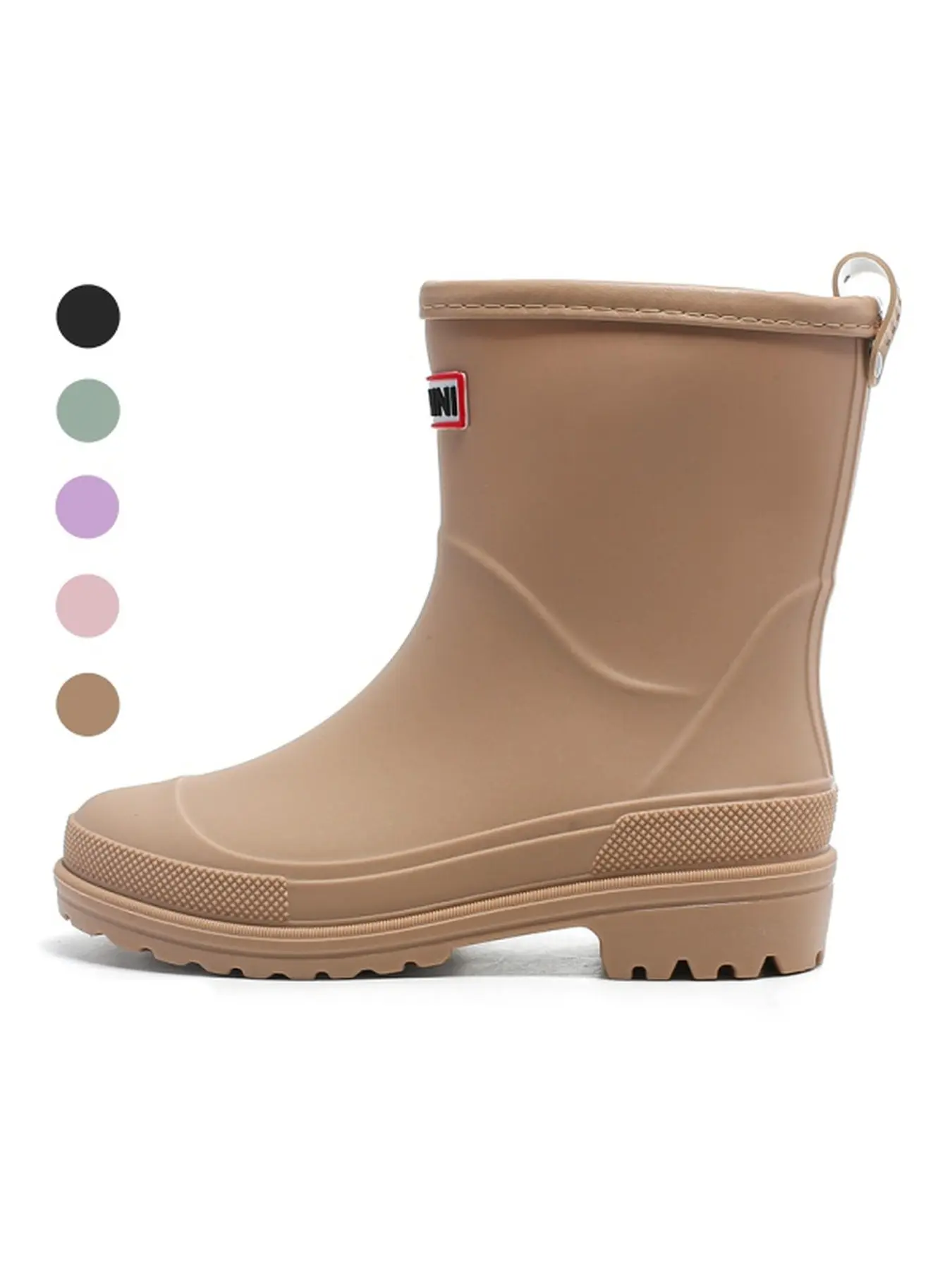 Women's Casual Versatile Mid-calf Waterproof Rain Boots, Rain Shoes, Deep Lug Traction Wear-resistant Anti-slip Footwear For Garden Watering Work & Post-rain Casual Street Outings