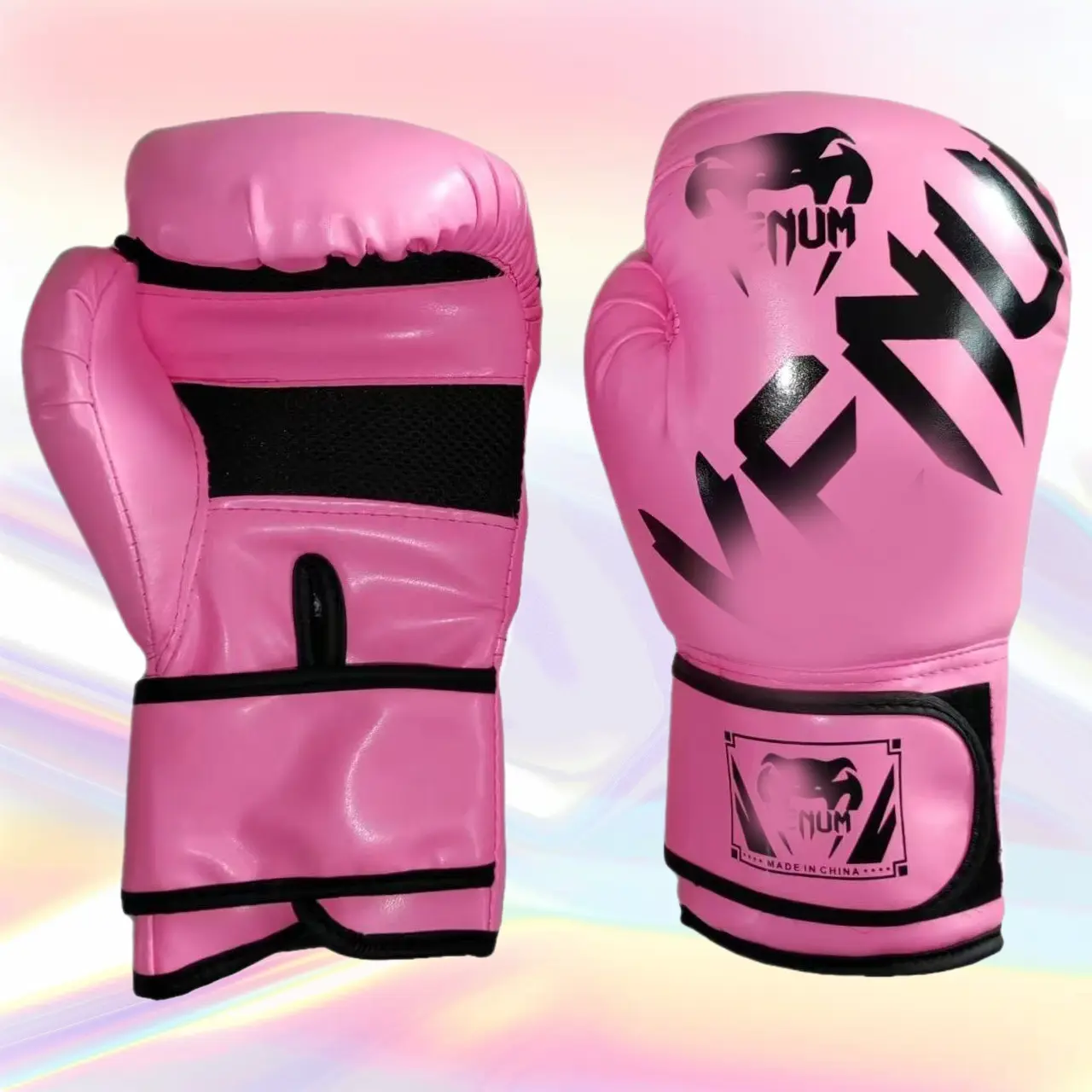 Professional Unisex Boxing Gloves, 23x15cm, Breathable Liner, Curved Grip, Cushioned Pad for Martial Arts Training (Taekwondo, Sanda), Teen/Adult
