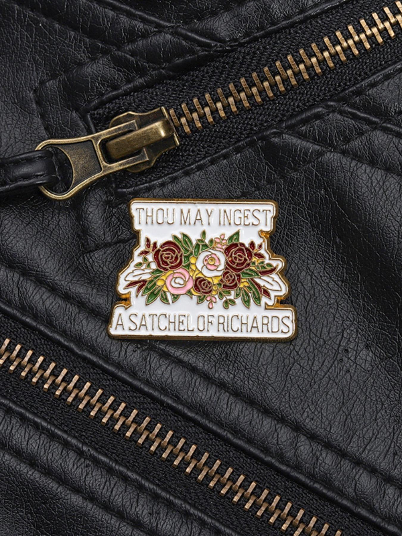 Vintage Letter & Floral Design Brooch, Hat Pins, Flower Brooch Pin, Bouquet Daisy Pin, Durable Metal Pins, Cute Clothes Badge for Women & Men, Enamel Pin Suitable for Backpacks, Jeans, Scarves, Hats Decoration