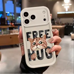 Watercolor orange tabby cat Phone Case for iPhone 17 AIR 17 PRO 16 PRO 15  PRO MAX  14 PLUS 13 PRO 12 11 PRO XS MAX X XR Samsung Galaxy S26 Plus S25 Ultra S24 S23 S22 Plus Shockproof Protective Cover Full Protection Anti-Drop