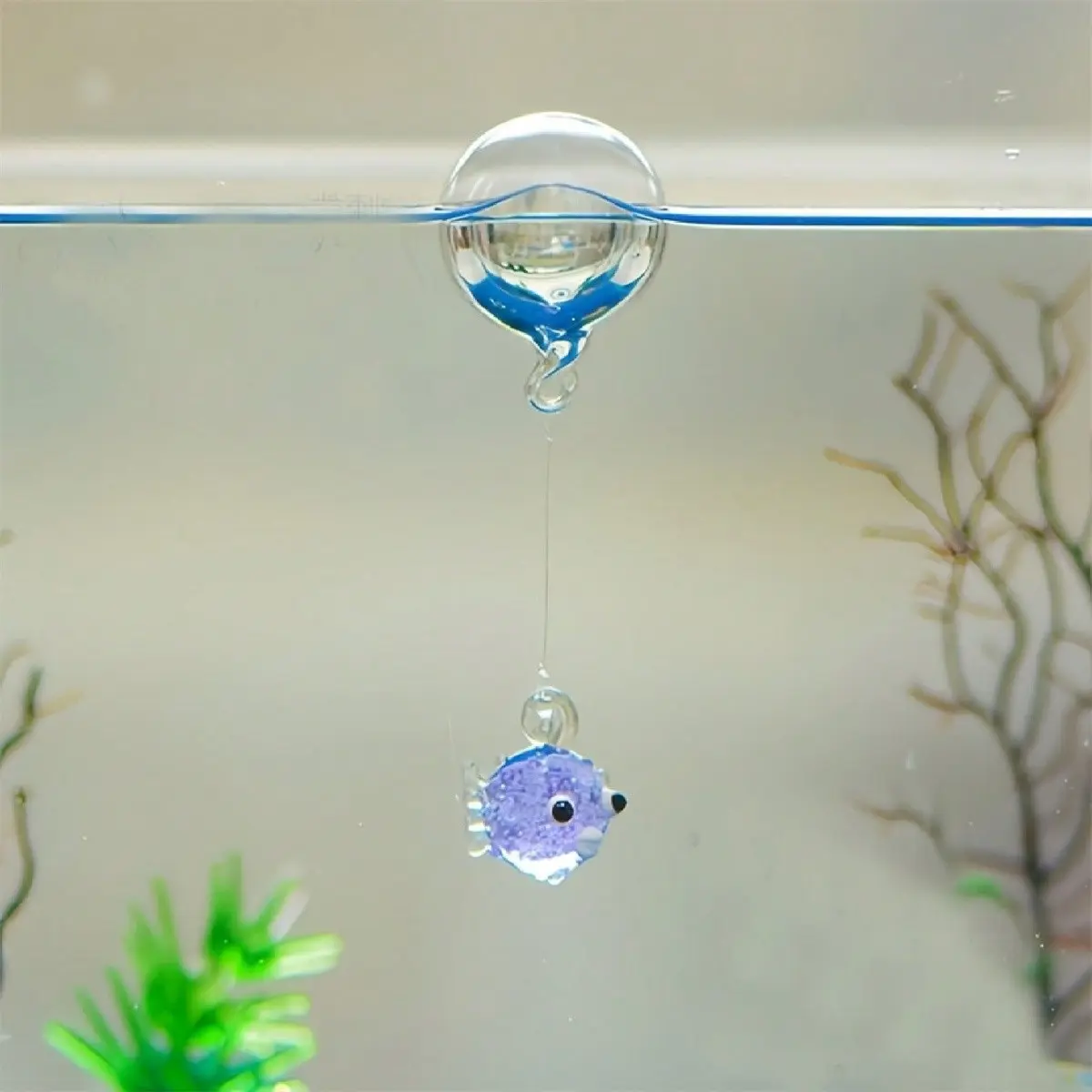 2pcs Fish Tank Floating Decoration, Handmade Glass Stingray Fish Float, Marine Life Craft, Aquarium Decor, fish tank decorations, Holiday Gift, Fish Decorations For Tank