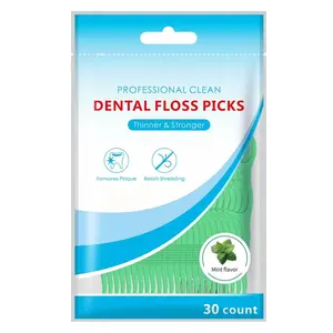 30 count Rimi Fruit Mint Floss, Ultra-Fine Smooth Gum Care, Deep Cleaning Between Teeth, Ideal for Home Office Travel Use