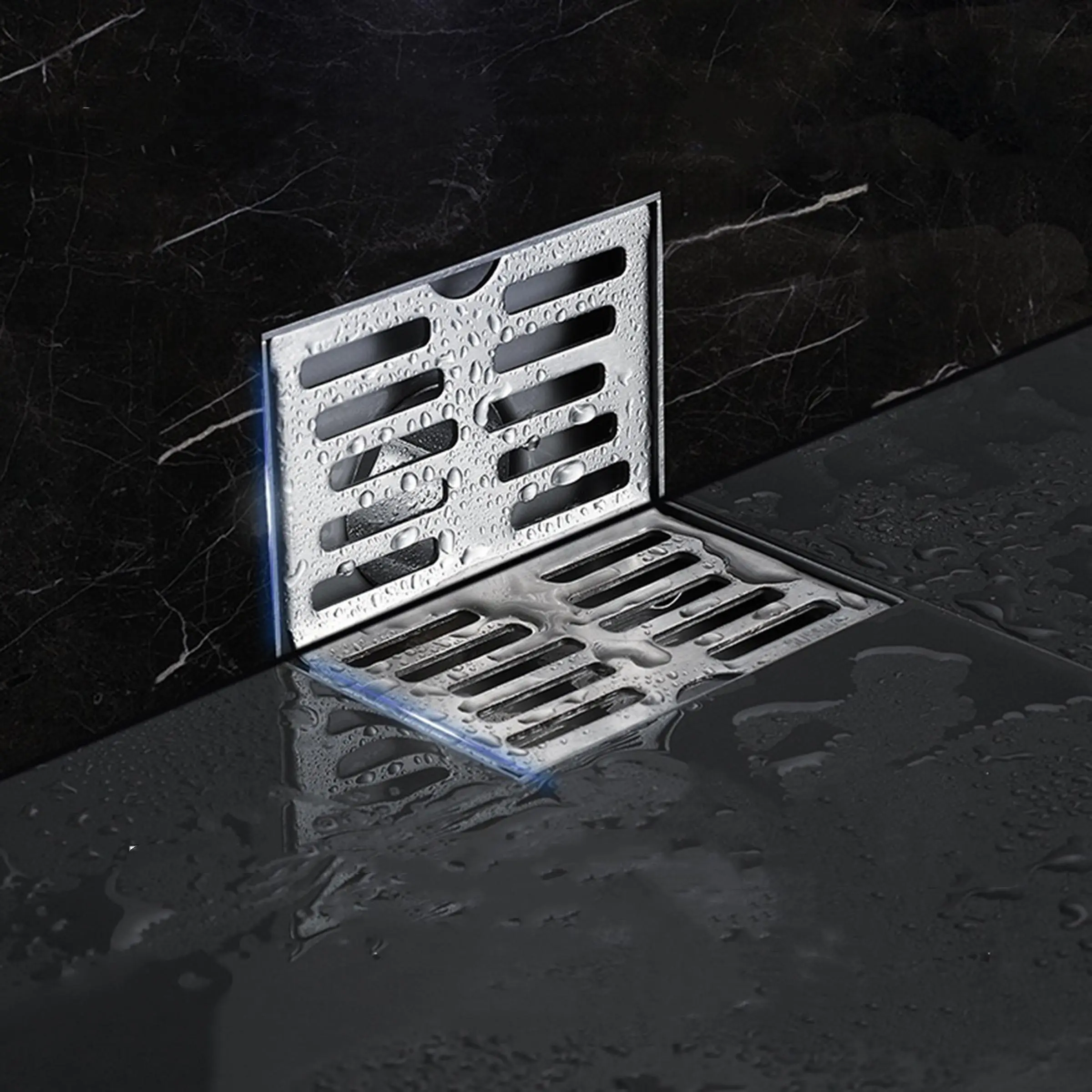 Stainless Steel Floor Drain, L-shaped Wall Corner Floor Drain, Bathroom Floor Drain, Universal Bathroom Fixture Accessories
