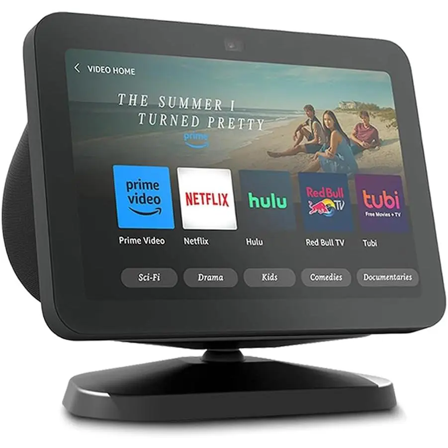 All-New Stand for Show 8 (3rd Gen) | Adjustable Design Improve Viewing Angle | Swivel and Tilt Accessories Compatible with Show 8 & iPhone Models | Black