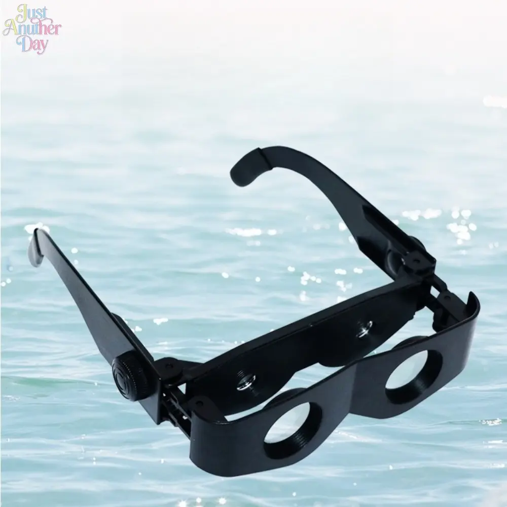 Hands Free Fishing Binocular Glasses, Adjustable Focus Magnifying Eyeglasses for Watching Float, Portable Far Sight Spectacles for Angling Outdoor Scenery Viewing