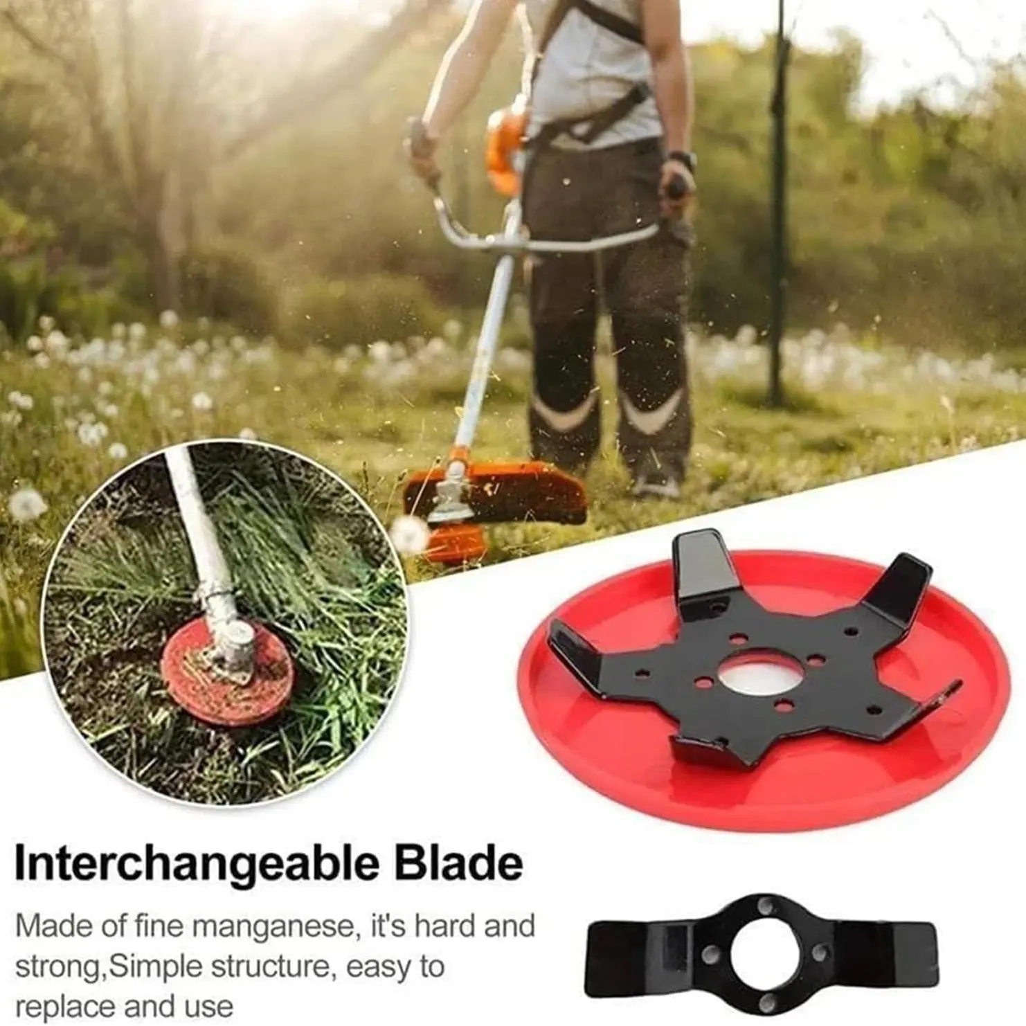 Multi-Functional Dual-Use Weeding Disk, Water and Land Use Grass Cutter Head, Lawn Mower Blade, Orchard Weeder, Garden, Durable Design, Grass Trimmer Head