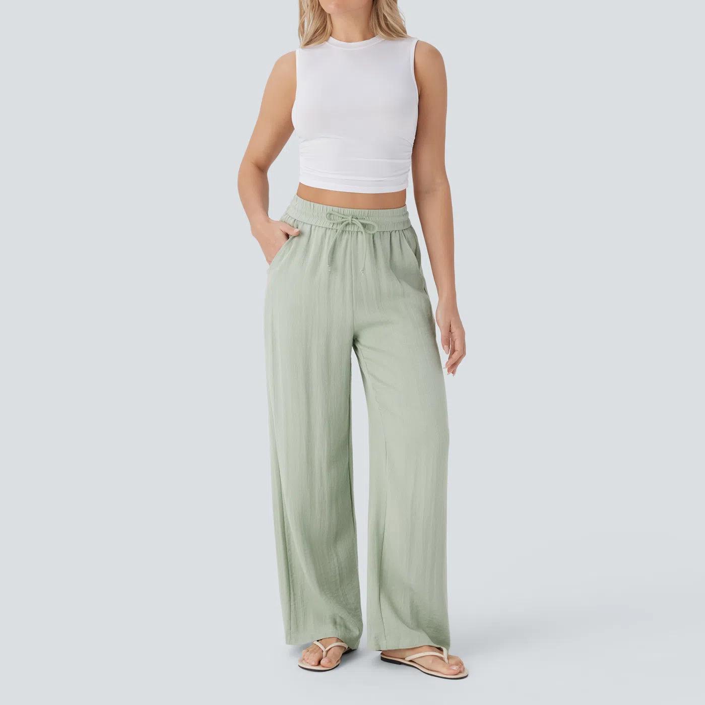 #halara#wide-leg pants#linen pants#highwaistedpants#casualtrousers#womensfashion#spring2026fashion#Travel Pants#everydayoutfit#pantswithpockets#flowypants#y2kfashion#athleisure