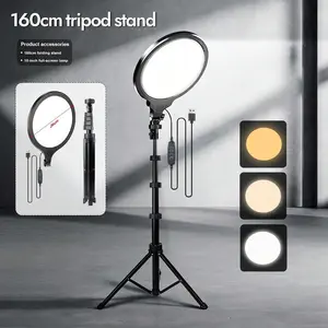 10" Ring Light Kit With 63" Adjustable Tripod & Phone Holder – Dimmable Professional LED Ring Light For Video Recording, Makeup, Streaming, YouTube – Essential For #Summer Wins #Fathersdaygift