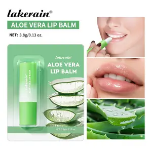 Lakerain Aloe Lip Balm, Gentle Natural Aloe Lip Balm, Moisturizes and Soothes Dry Lips, Waterproof Smooth Texture, Daily Use Essential