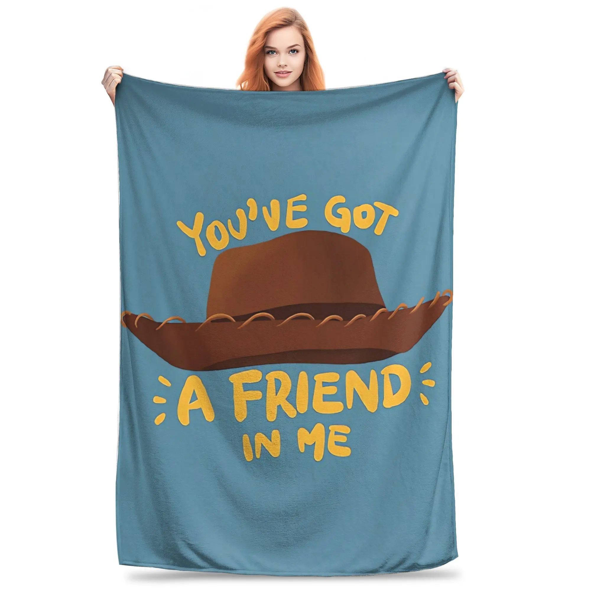 Toy Story Woody Themed Fleece Blanket Super Soft Cozy Throw Blanket for Bed Sofa Office Travel Picnic Lightweight Warm Plush Blanket Great Gift for Kids Adult Fans