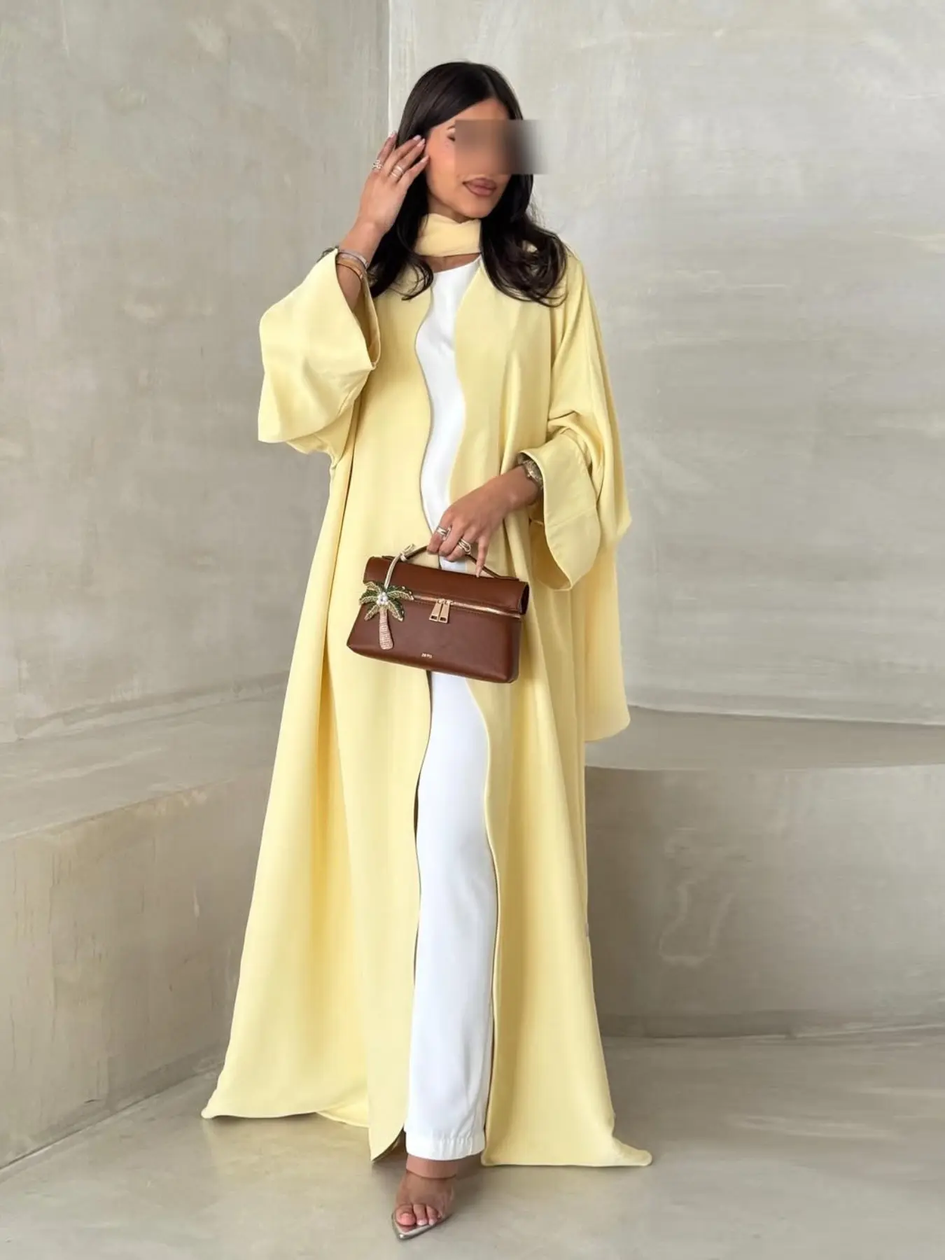 Hafizah 2026 Summer Modest Women's New Casual Fashion Cover Up Relaxed Cardigan Long Dress, Plain Color Single Piece Outerwear, Loose-Fitting