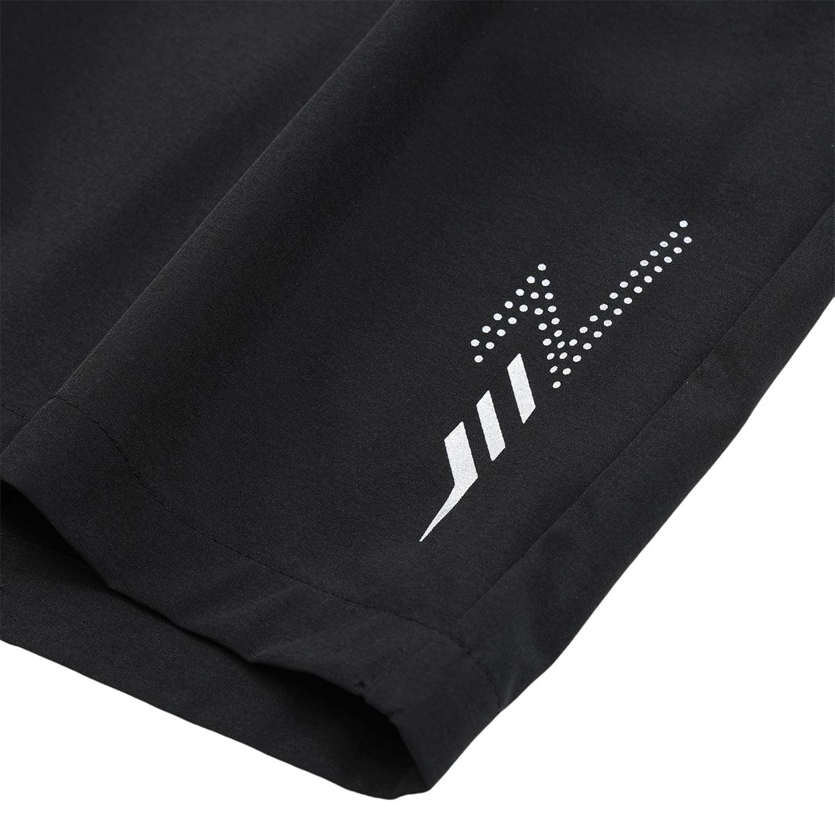 Side-Zip Reflective Performance Pro Mens Quick Dry Athletic Shorts with Secure Side Zipper Pocket and Reflective Logo Graphic Drawstring Waist Breathable Sportswear for Night Runs and Gym Workouts