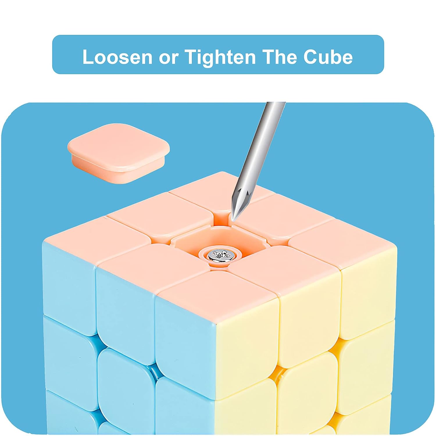 3x3x3 Magic Cube, Smoothly Quickly Speed-Adjustable Twist Cube, Eco-friendly Durable Puzzle Cube for Kids Boys Toddler, Rubikscube