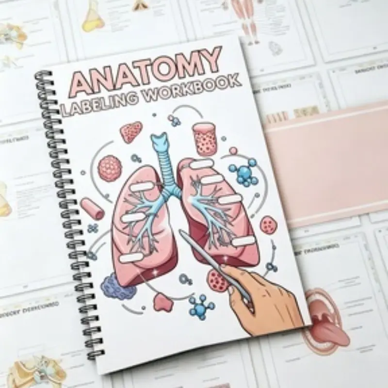 Human Anatomy Labeled Spiral Notebook, Ideal for Medical Students, Nursing Students, Classroom Supplies, Essential Study Tool, Practical