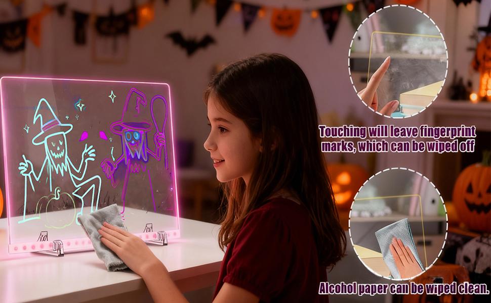 13"X10" LED Note Board with Colorful Lights, Drawing Board for Kids & Teens, Doodle Glow Board with 4 Modes, Light Up Dry Erase Board with Stand, 7 Markers & Spray Bottle, Gift Idea, Creative Play Boost Productivity Diamond Painting 13"X10" LED Note Board with Colorful Lights, Drawing Board for Kids & Teens, Doodle Glow Board with 4 Modes, Light Up Dry Erase Board with Stand, 7 Markers & Spray Bottle, Gift Idea, Creative Play Boost Productivity Diamond Painting