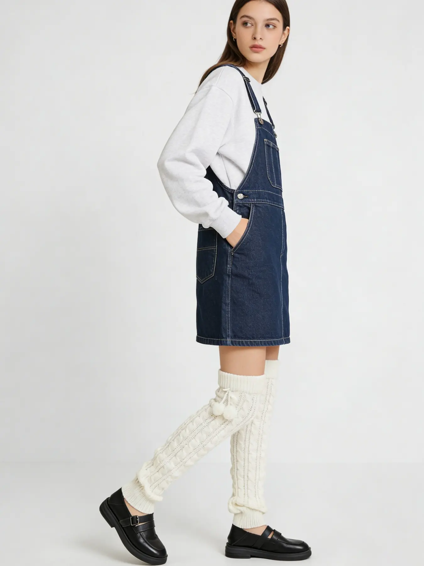 Long Jk Lolita Knit Pile Soft Socks Set with Pompons, Cozy and Stylish Footwear for Anime Fans, Perfect for Daily Wear and Special Occasions