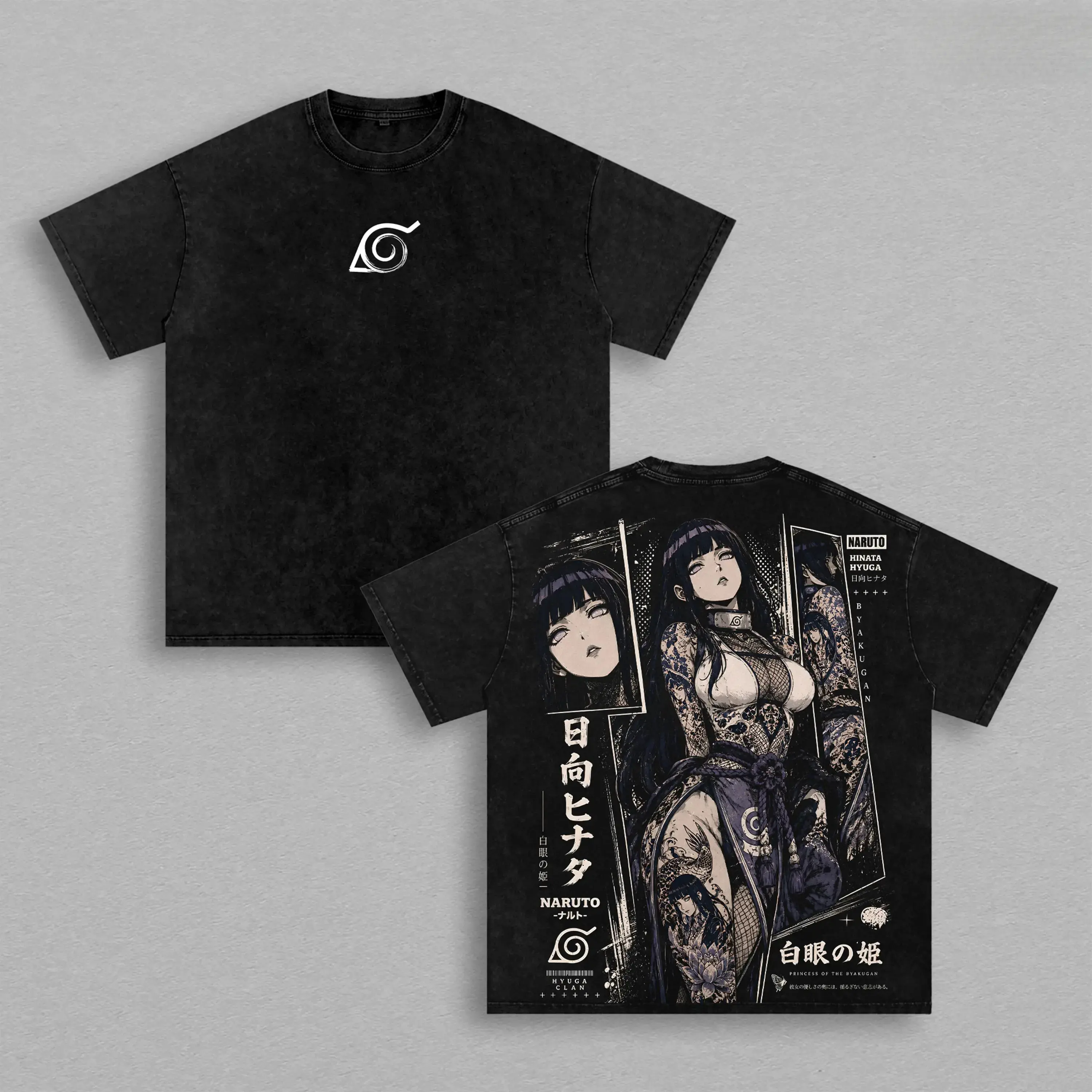 Vintage Wash Short Sleeve Anime T-Shirt with Hinata Graphic, Unisex Oversized Streetwear Fit in Soft, Breathable Cotton, Aesthetic, Shortsleeve, Tshirt, Graphic Shirts, Vintage T Shirts