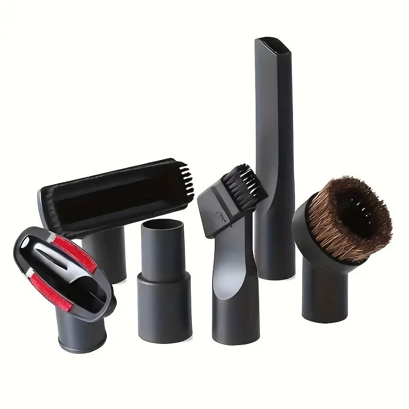 Vacuum cleaner accessories set (6-piece set), Vacuum Attachments, with 32/35 adapter + flat suction + two-in-one suction + sofa suction + horse round brush + PP square brush.Suitable for all kinds of vacuum cleaners.