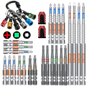 Magnetic Screwdriver Bit Set, Screwdriver Drill Bits, Replaceable Screwdriver Bits, 50mm/75mm/150mm High Strength Impact Resistant Non-slip Bit Set, Multifunctional Tool Accessories