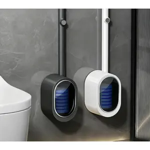 Disposable Toilet Brush Kit With Holder, No-Touch Deep Cleaner For Bathroom, RV & Home, With Built-In Cleaning Agent, Disposable Heads For Hygienic Toilet Cleaning