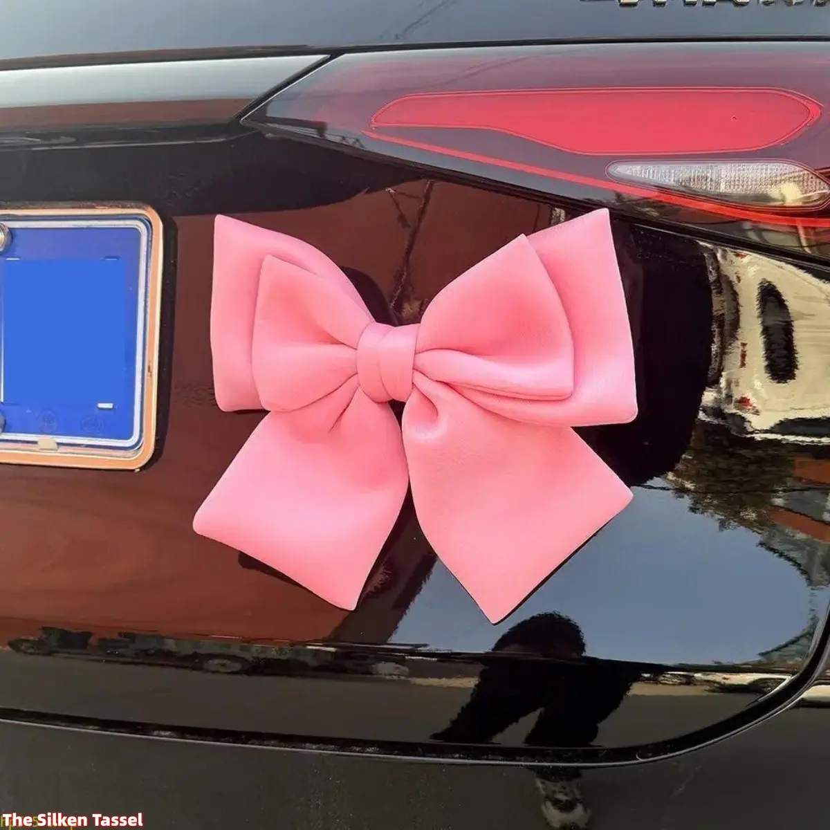 Women's Cute Car Bow Decor - Girly Car Accessories, Waterproof Vehicle Decoration, Exterior Accessories for SUV, Sedan & Motorcycle, Daily Driving & Photo Styling Ornament, Car Accessories Cute Car Decals Car Sticker Decal sohochic
