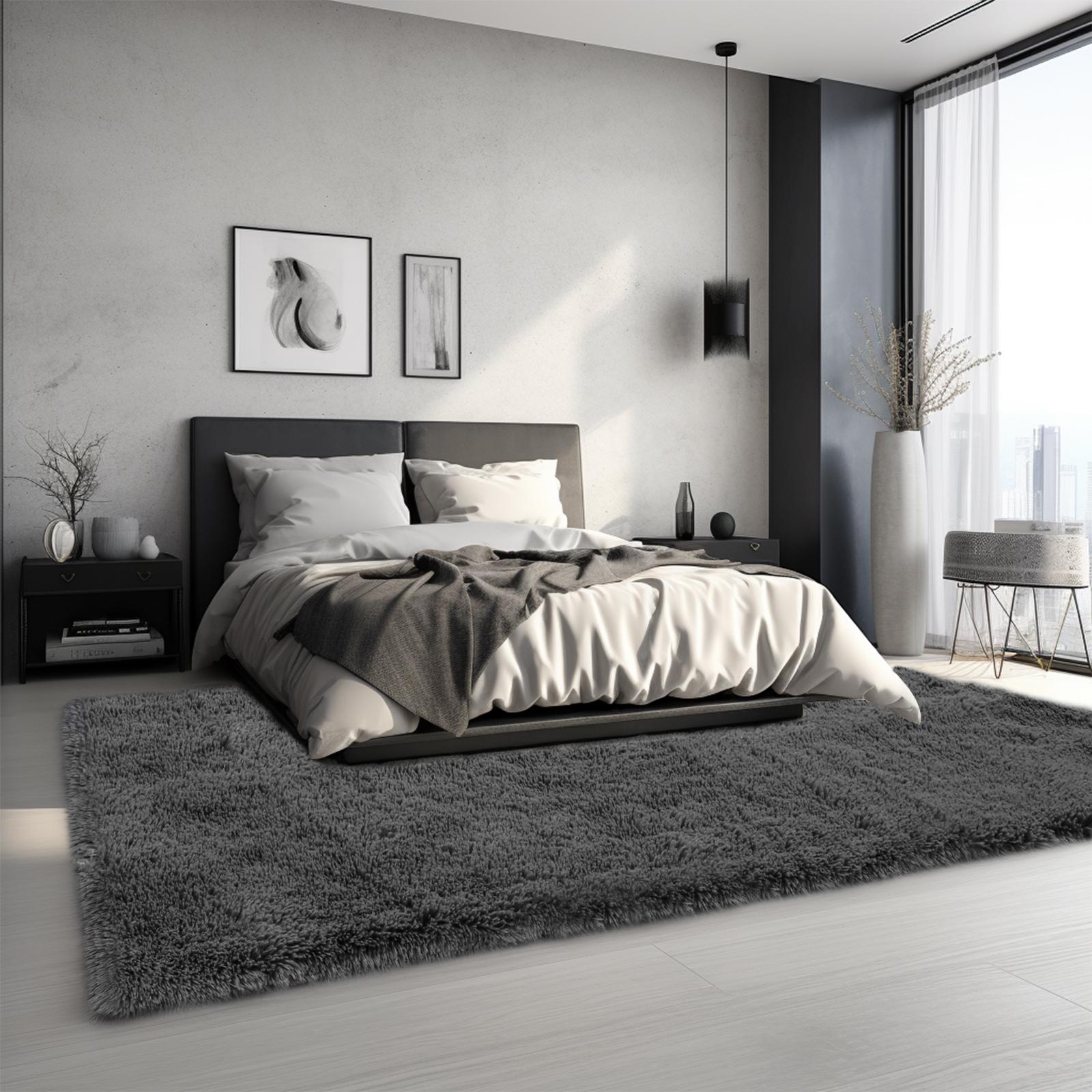 FAMVAL Large Size Plush Rugs Big Fluffy Area Rug Non-slip Soft Shaggy Carpet Mats for Livingroom Bedroom Nursery Home Decor Dark Gray Christmas gifts FAMVAL Large Size Plush Rugs Big Fluffy Area Rug Non-slip Soft Shaggy Carpet Mats for Livingroom Bedroom Nursery Home Decor Dark Gray Christmas gifts