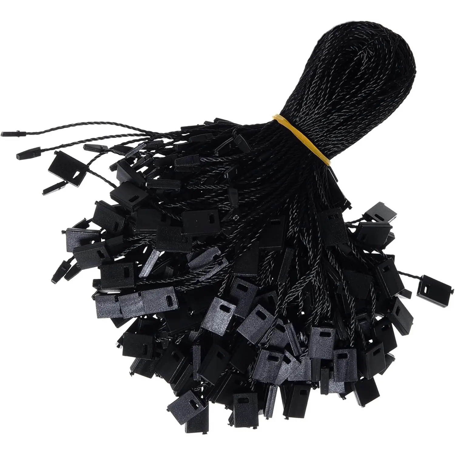 3000Pcs Hang Tag String, Nylon Snap Lock Pin Loop Tag Fastener Hook Ties Clothing Price Tag Rope