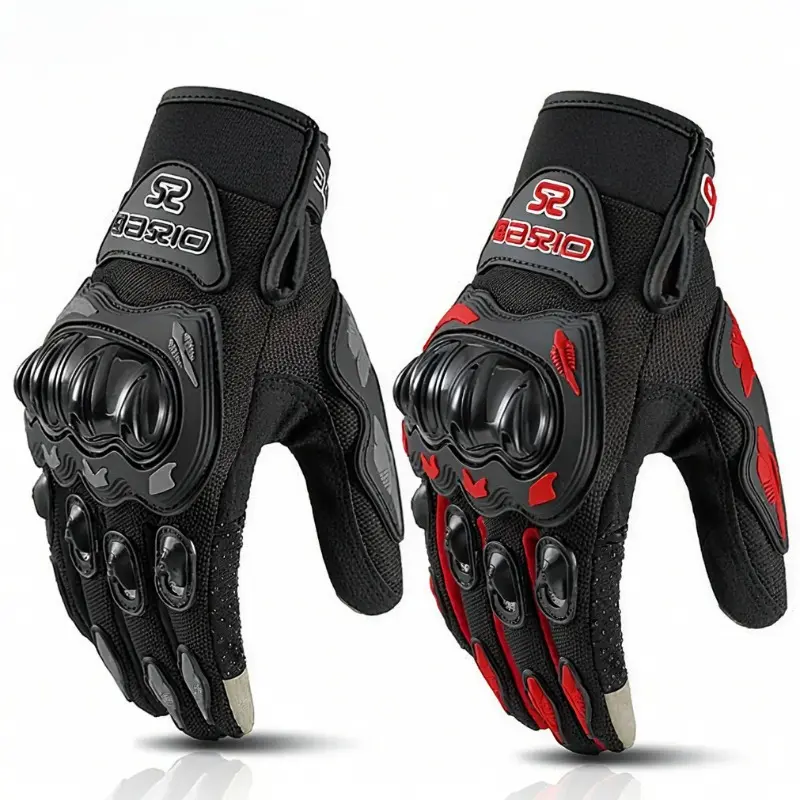1 Pair Breathable Full Finger Cycling Gloves - Anti-Slip Non-Slip Touchscreen Compatible Gloves for Bike Riding, Climbing, Weightlifting, Truck Driver Work Gloves