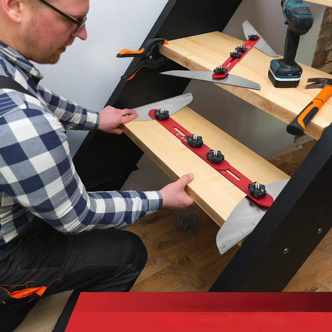 Aluminum Alloy Folding Ruler, 1 Set Multifunctional Heavy Duty Folding Ruler, Stair Tread Gauge, Heavy Duty Home Tool, Hand Measuring Tool, Handheld Tools, Garden Tools for Measurement, Hardware