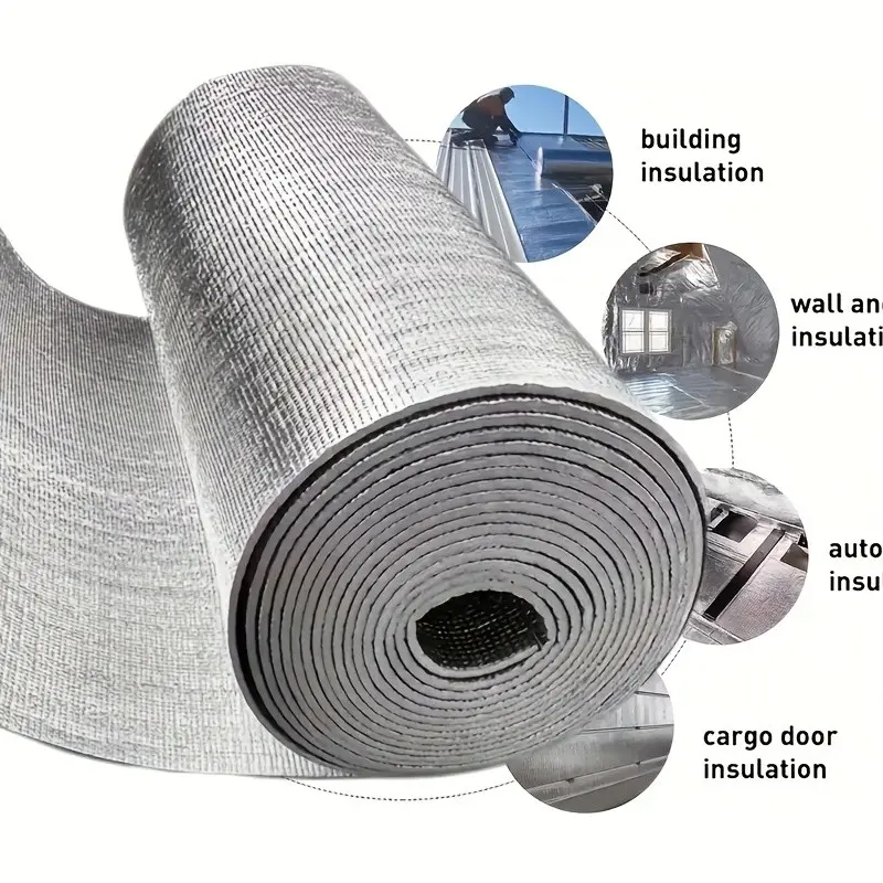 Insulation Roll, Aluminum Foil Insulation Roll, Heat Reflective Insulation Film, Aluminum Foil Thermal Barrier, 5mm Thickness, Wall Insulation, Building Insulation