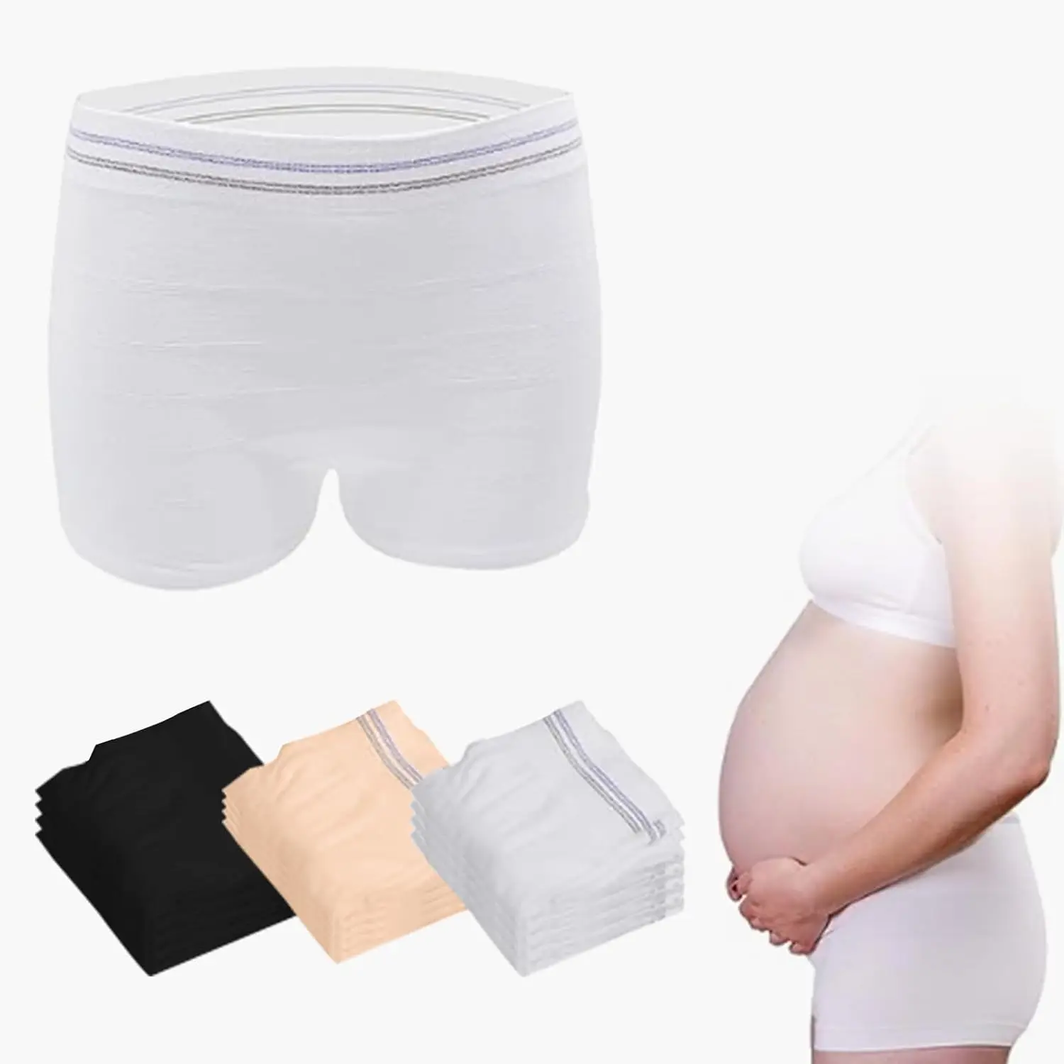 Mesh Postpartum Underwear 12 Pack High Waist Reusable Post Bay C-Section Recovery Maternity Panties  Women Washable Mesh Panties pregnancy shorts support shapewear