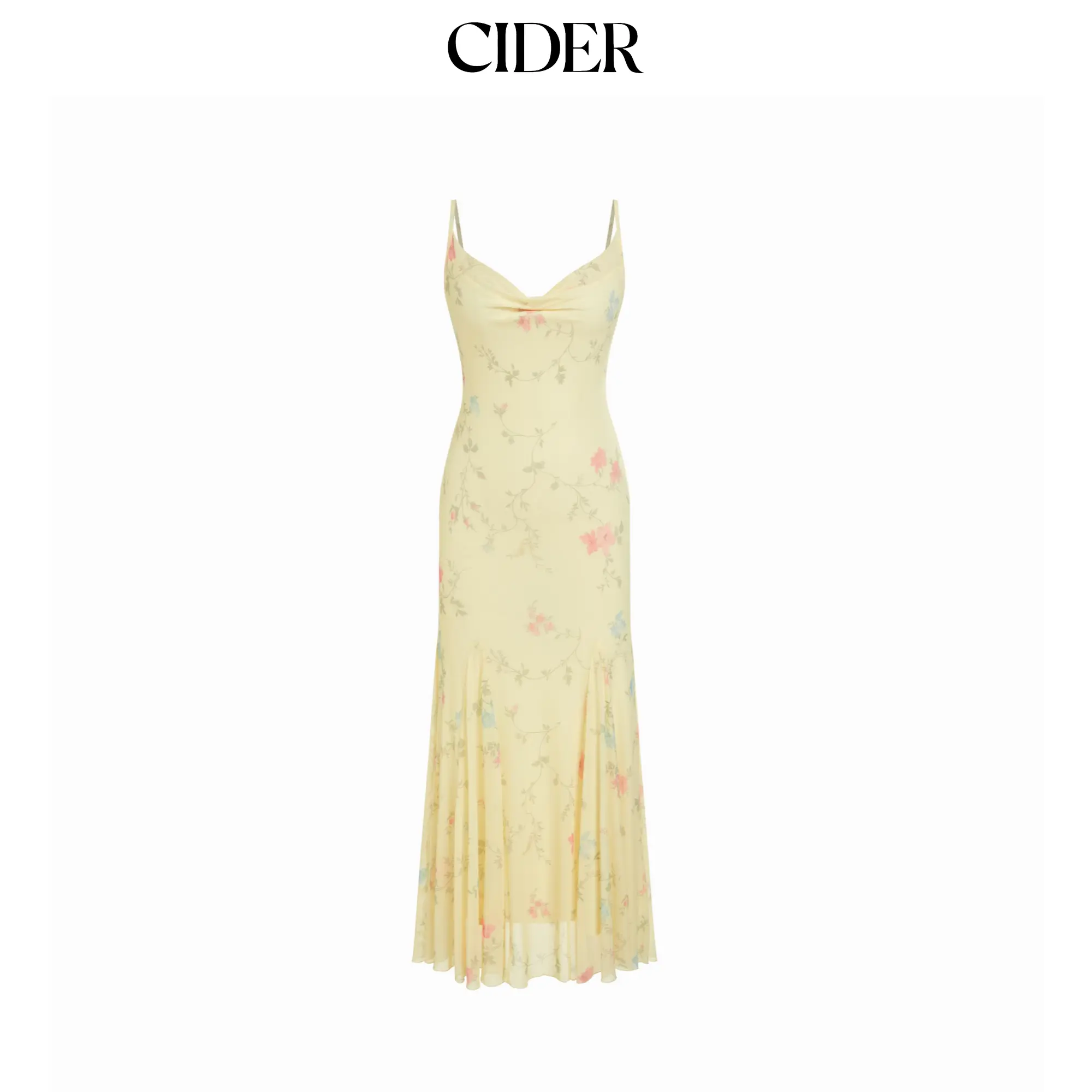 Cider Mesh Sweetheart Floral A-line Maxi Dress Cider Mesh Sweetheart Floral A-line Maxi Dress