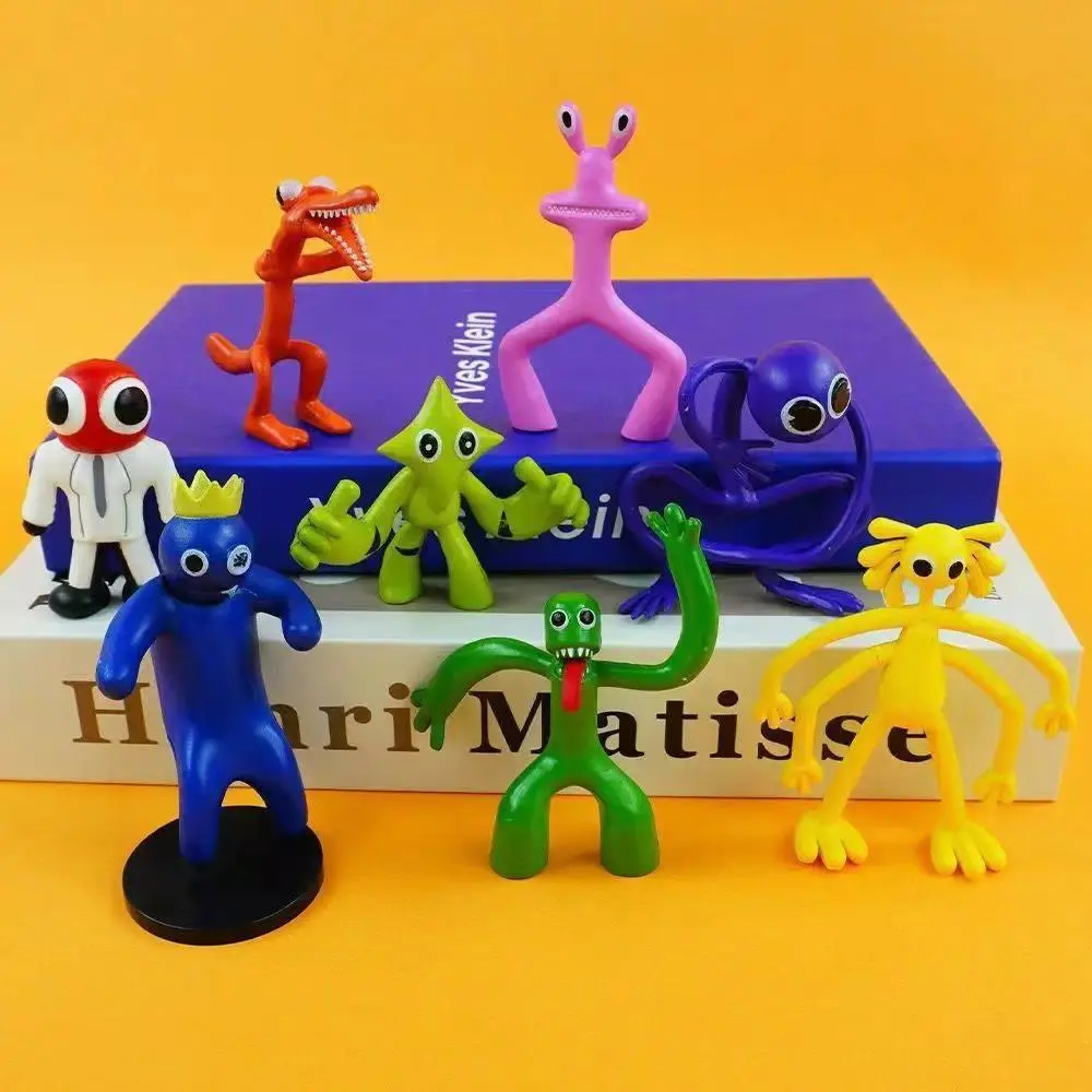 8 Pcs/Set 6-9cm Rainbow Friends Figure Anime Game Periphery Model Toy Desktop Ornaments Doll Toys Gifts