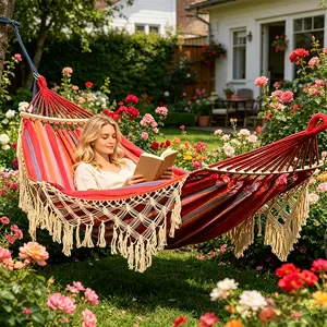Special Tassel Hammock - Sports & Outdoor Camping Hammock, Viral Vacation Check-In Item for Beach Photo-Taking