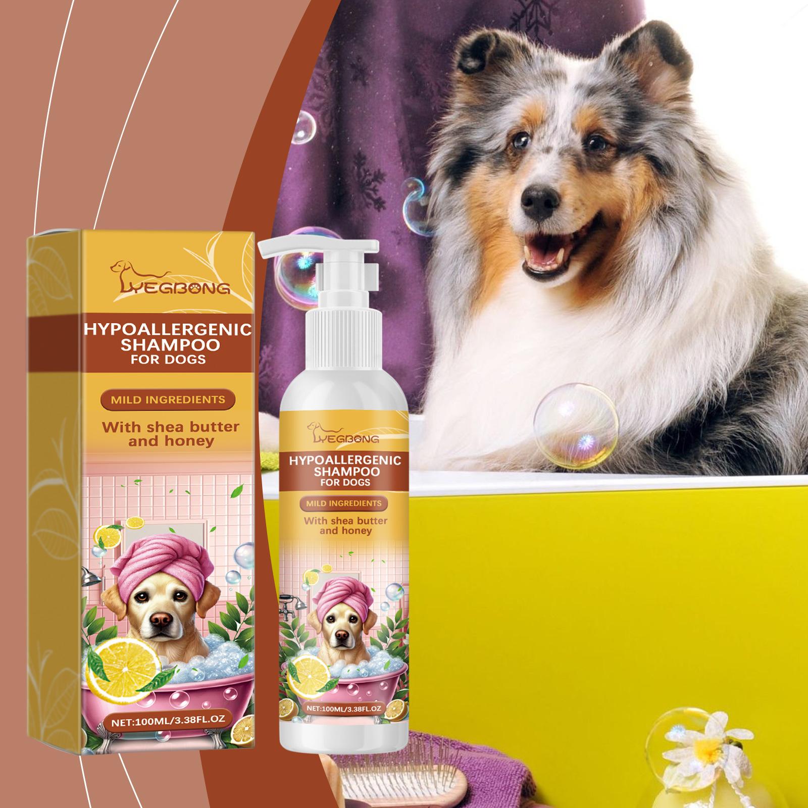 Yegbong Shampoo For Dogs Gentle Cleansing Shampoo For Dog Hair Moist, Smooth And Tangle-Free