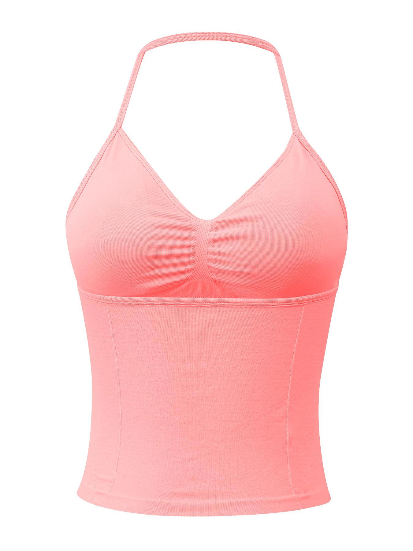 BBFIRA Longline Strappy Top Women's Halter Workout Tank Tops Backless Gym Longline with Adjustable Strap, Gym Sports Bra Camis Fitness Top