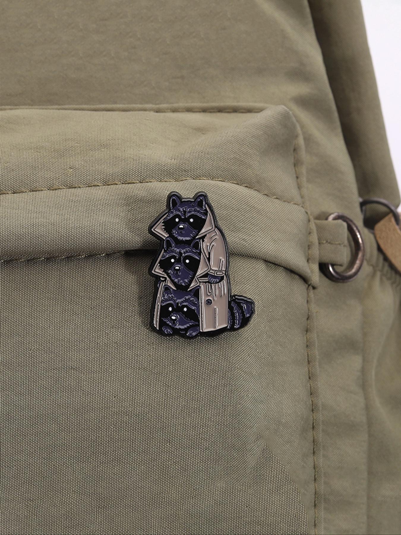 Cute Raccoon Design Brooch, Durable Metal Pins, Hat Pins, Fashionable Clothes Accessories for Women & Men, Trendy All-match & Exquisite Brooch for Birthday Gift, Fashion Accessory