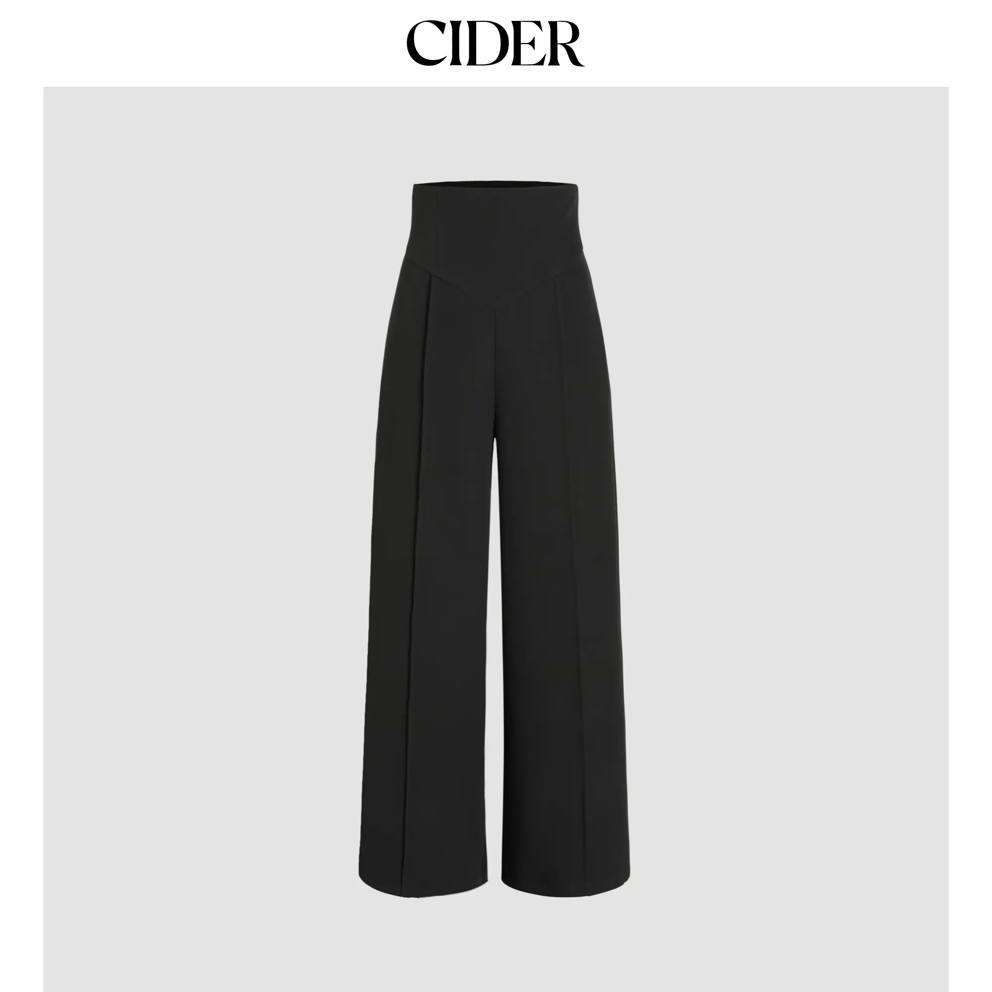 Cider [size XXS Petite-XL Petite] Petite Solid High Waist Knitted Wide Leg Trousers