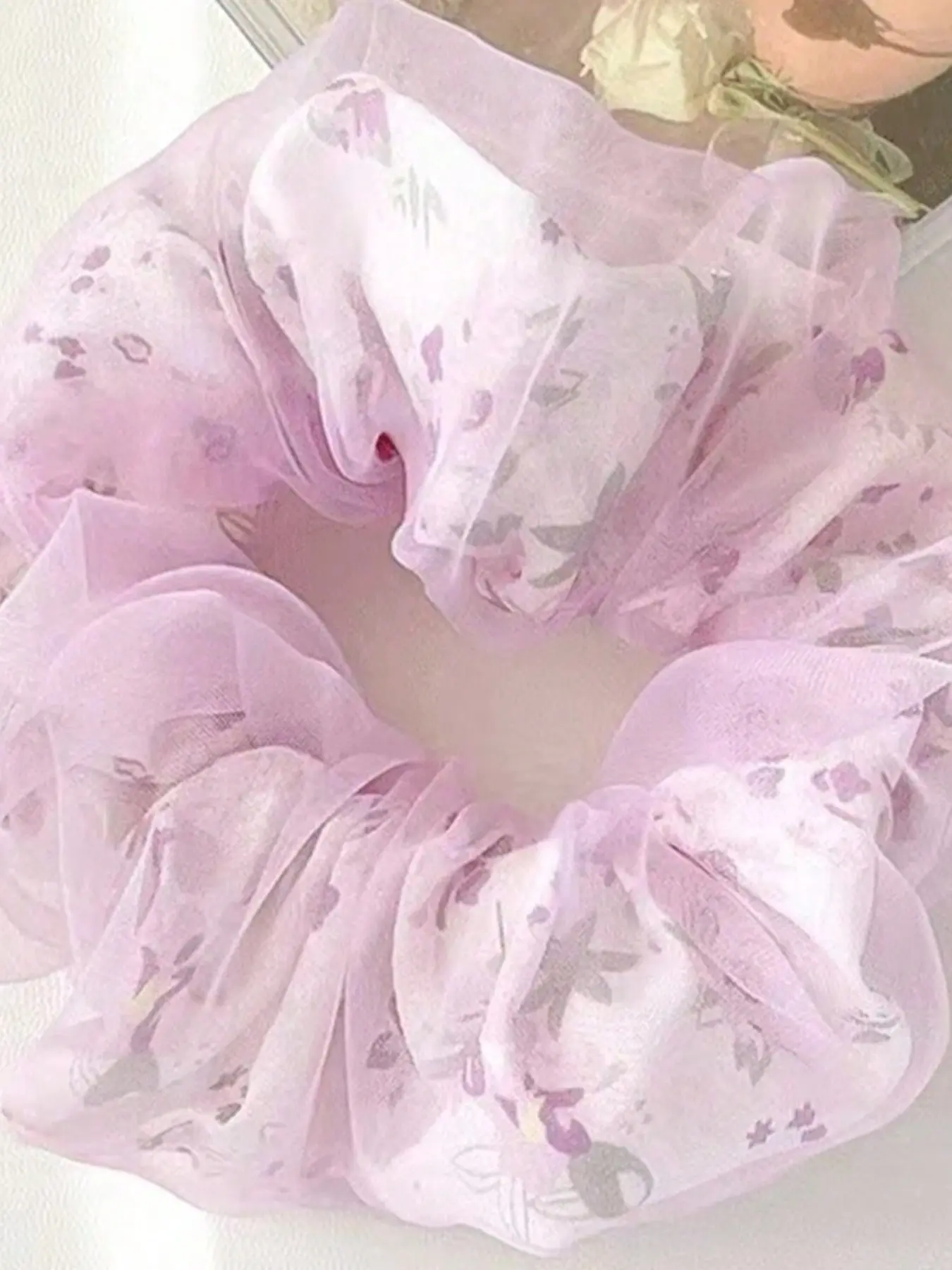 Sweet Floral Headband for Women, Perfect for Ponytails and Updos, Stylish Hair Accessory for Work, Commuting, and Outdoor Activities