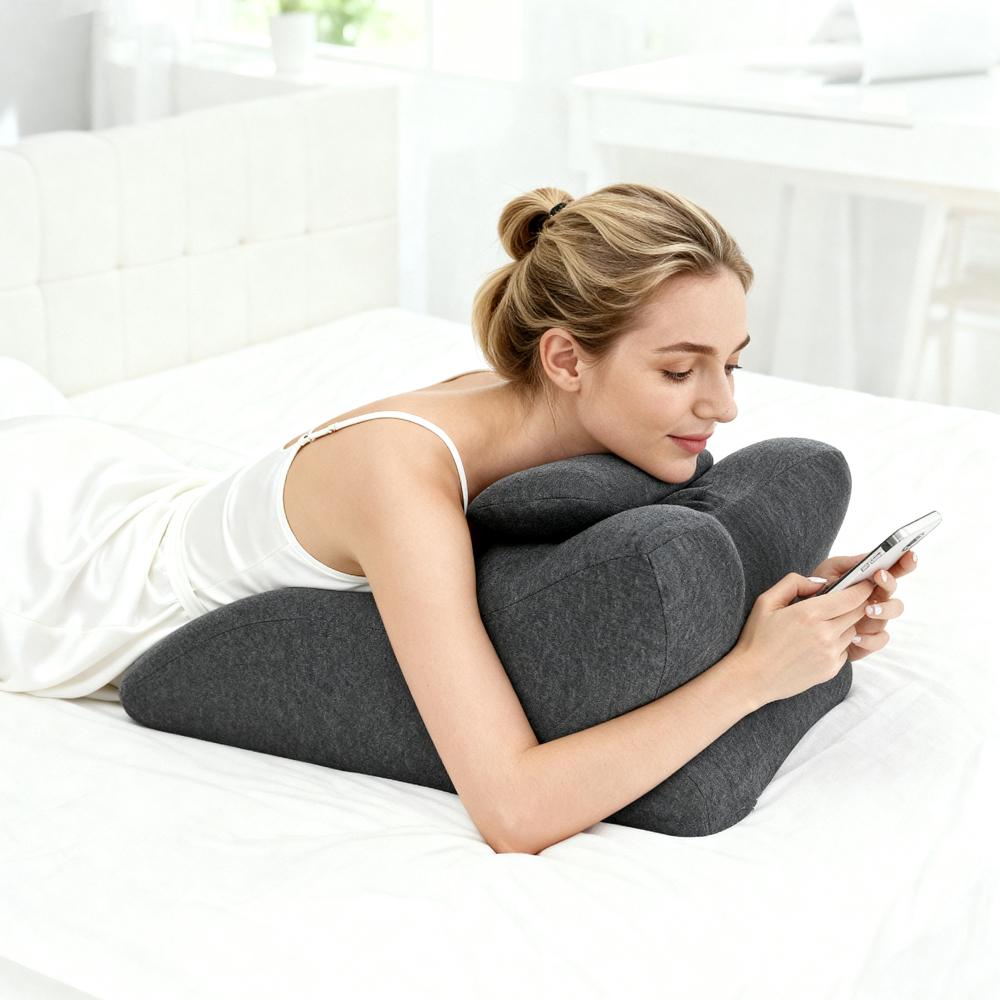 Ergonomic Spinal Posture Support & Multi-Functional Bed Pillow Supportive Memory Foam Orthopedic Memory Foam