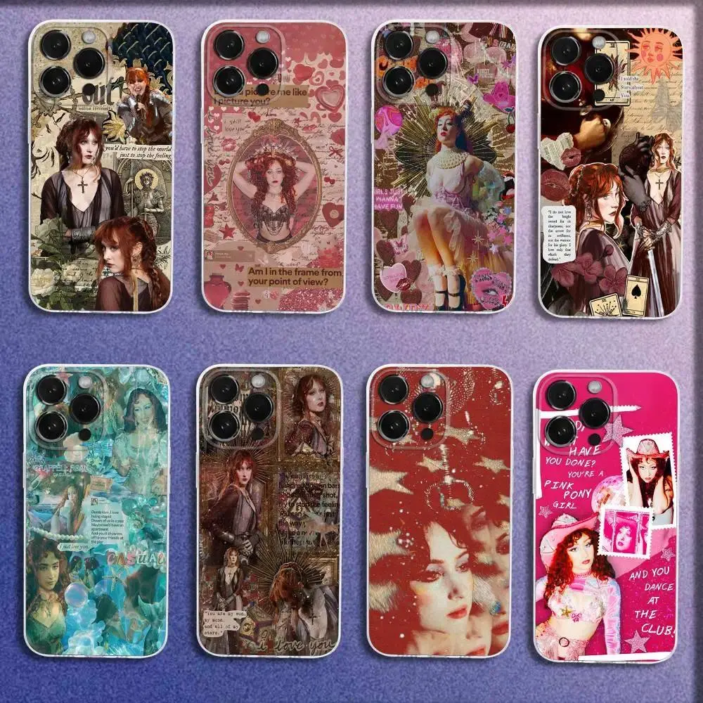 C-Chappell R-Roan Singer Transparent Shockproof Phone Case Compatible with iPhone 11-17 Pro Max/Plus & Samsung Galaxy S23-S25 Clear Aesthetic Cover
